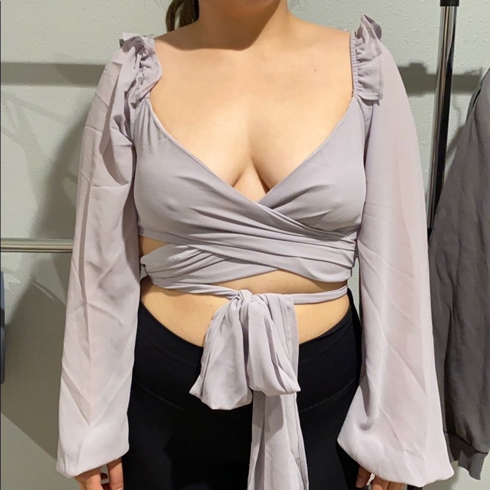 Forever 21 wrap around crop top